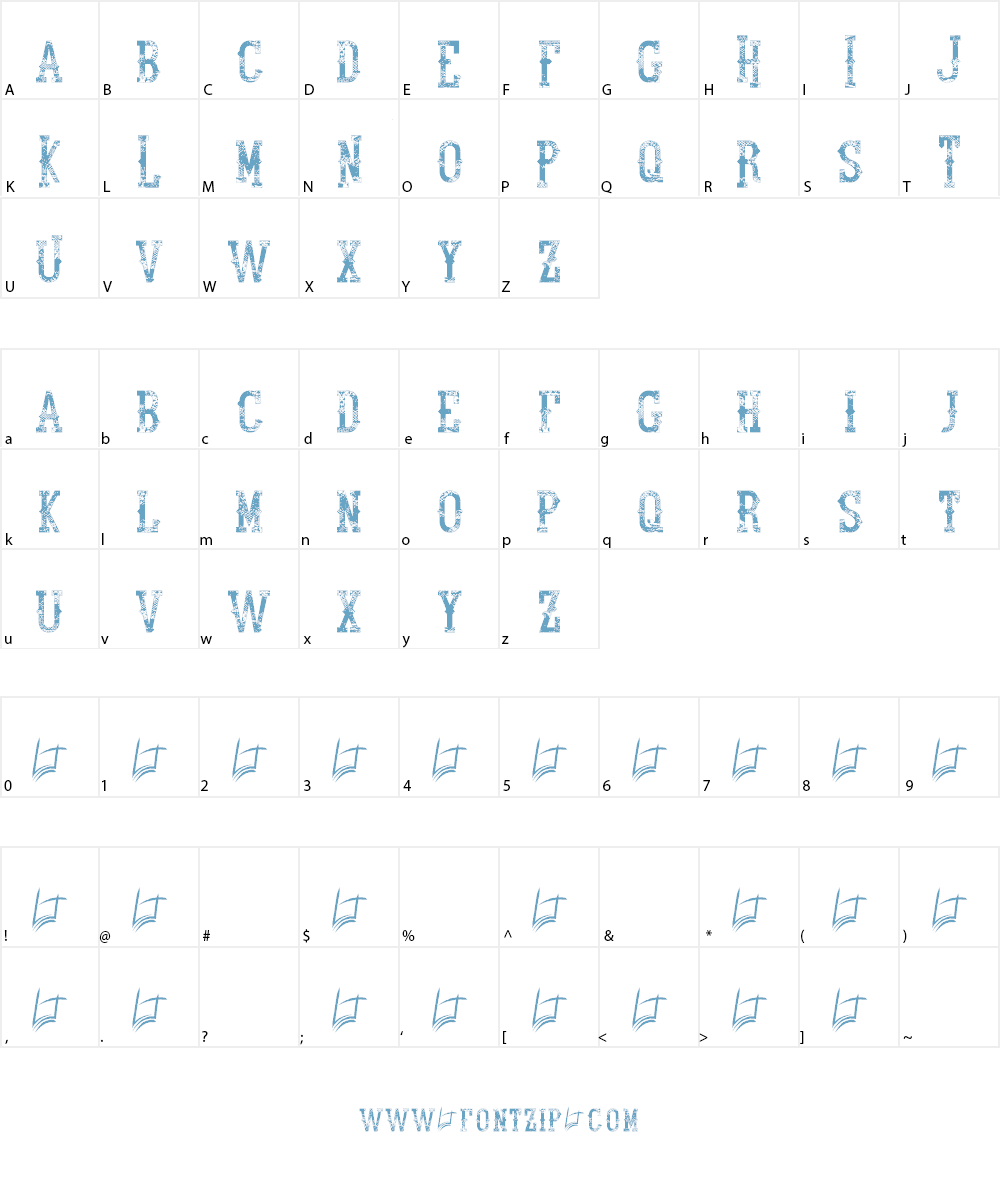 Dark Road Font Character